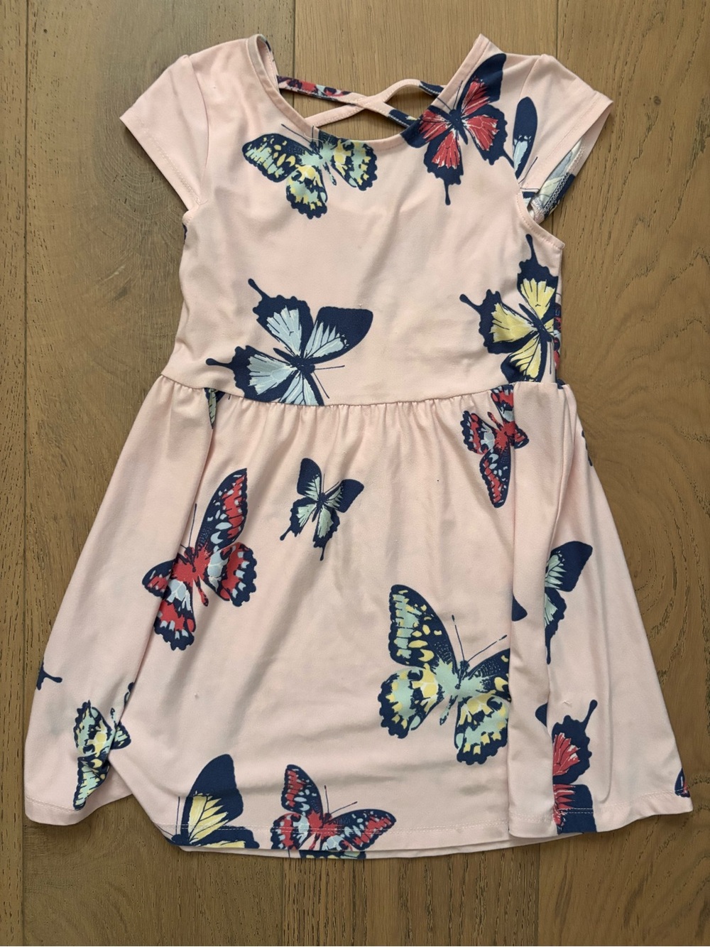 Epic Threads Girls Pink Butterfly Print Dress